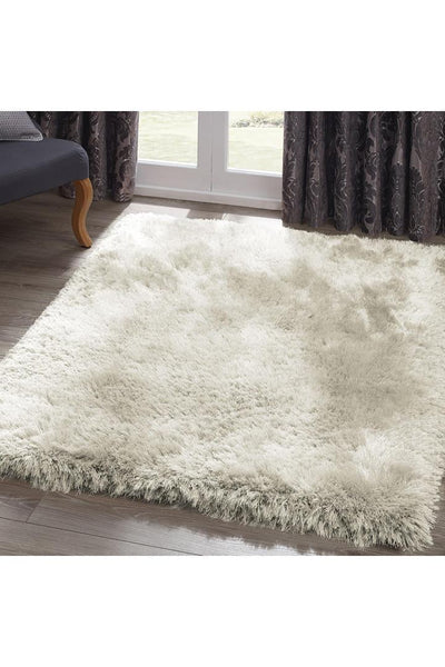 Los Angeles Plain Shaggy Rug - 103 Ivory