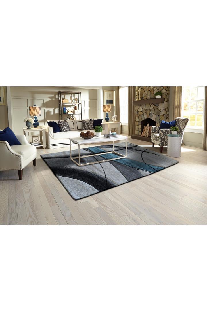 Love Abstract Rug - 101 Blue