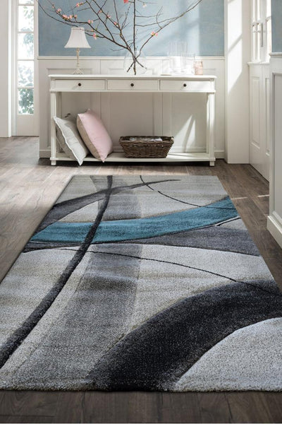 Love Abstract Rug - 101 Blue