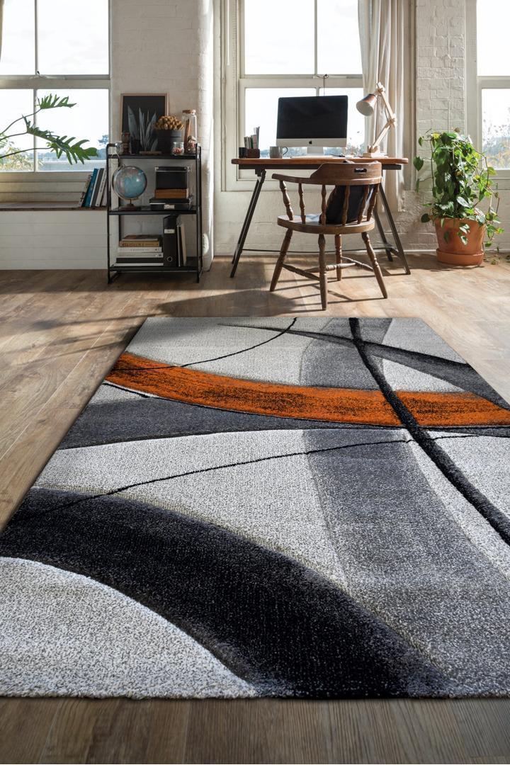 Love Abstract Rug - 105 Orange