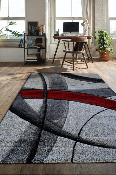 Love Abstract Rug - 107 Red