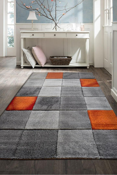 Love Abstract Rug - 123 Orange