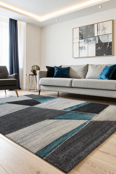 Love Abstract Rug - 109 Blue
