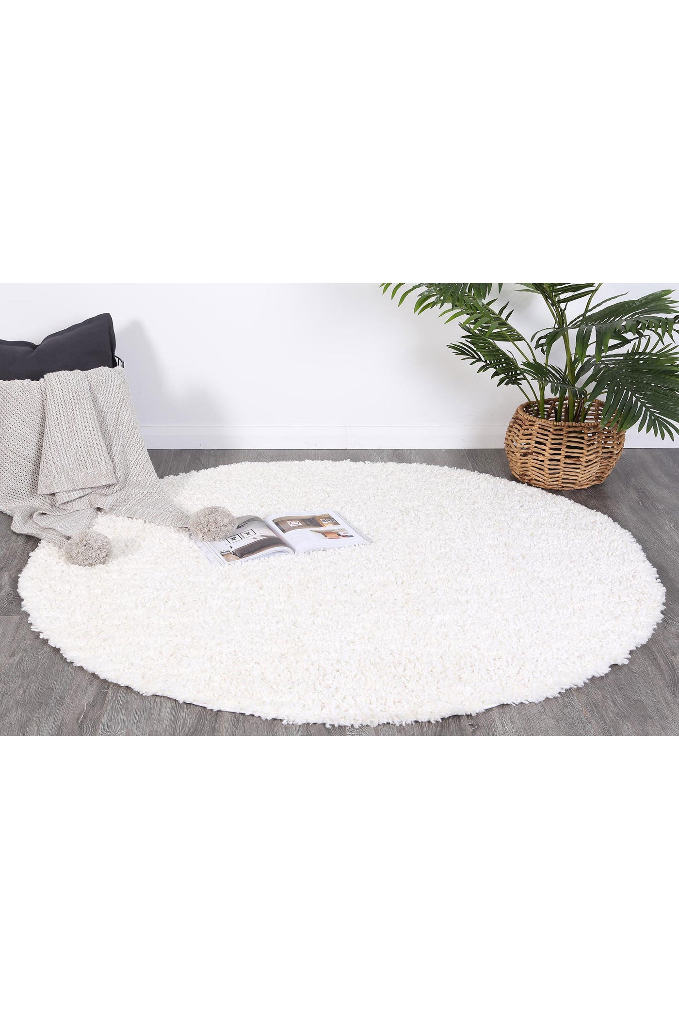 Luxor Shaggy Rug - 108 White