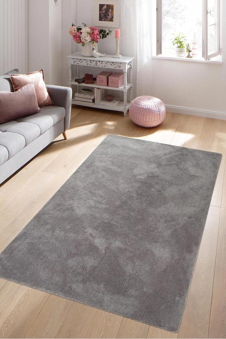 Lucy Microfibre Rug - 103 Charcoal