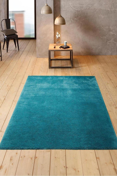 Lucy Microfibre Rug - 107 Blue