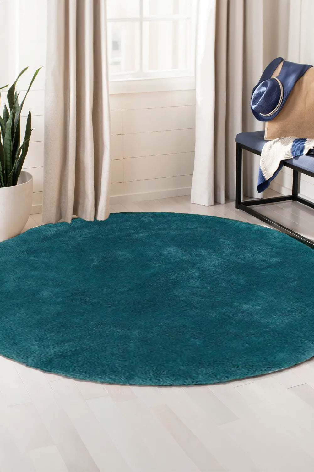 Lucy Microfibre Rug - 107 Blue