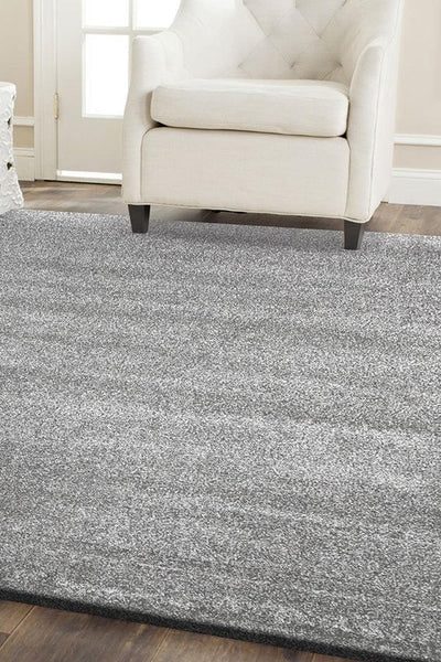 Lush Modern Plain Rug - 102 Grey