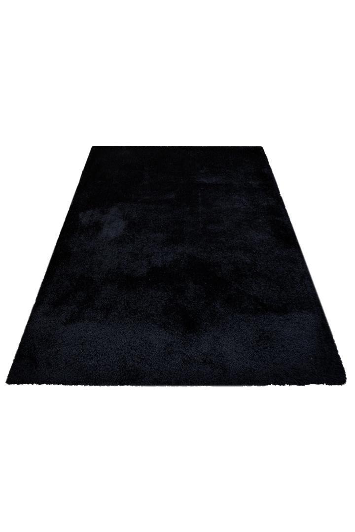 Lusso Plain Shaggy Rug - 105 Black