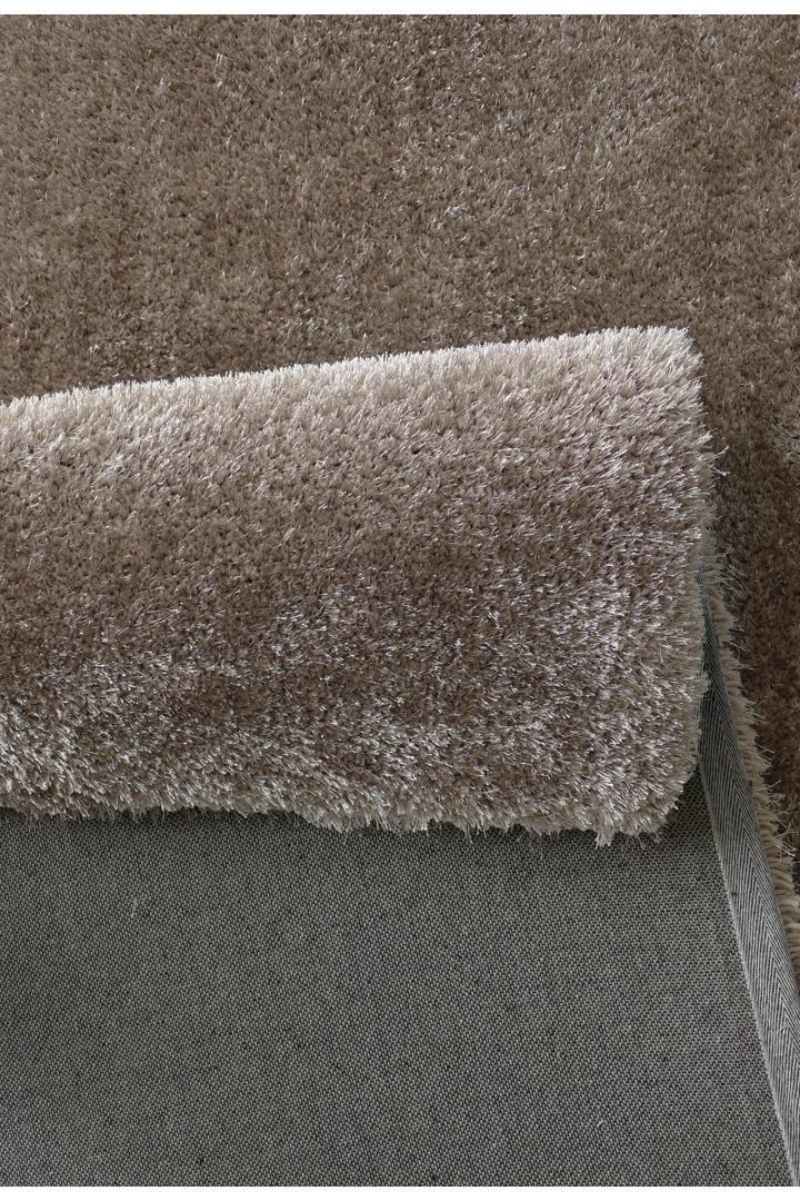 Lusso Plain Shaggy Rug - 107 Mink