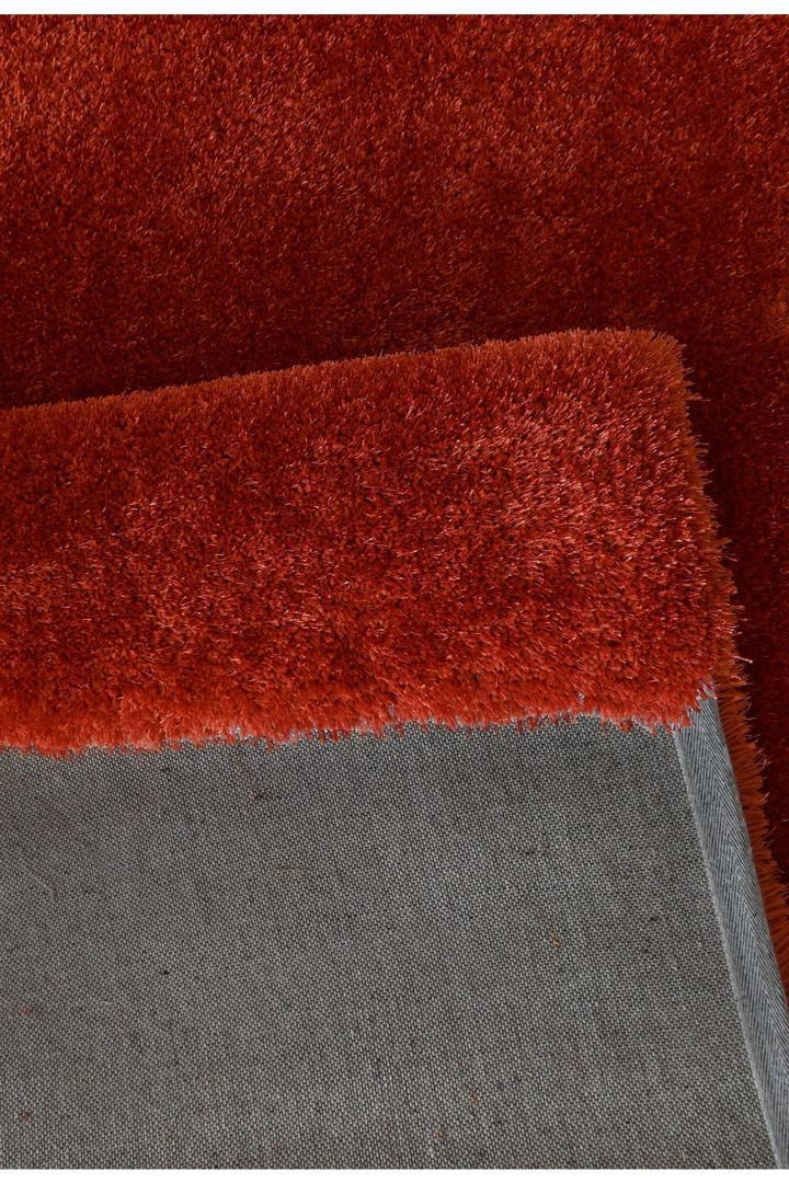 Lusso Plain Shaggy Rug - 111 Orange