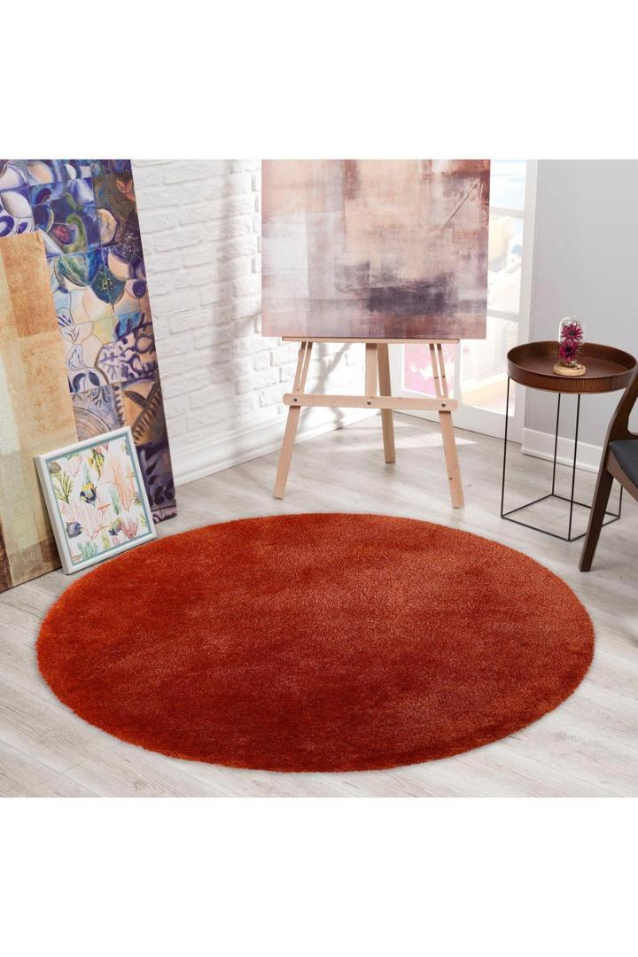 Lusso Plain Shaggy Rug - 111 Orange