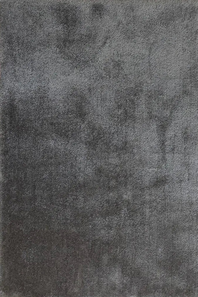 Lusso Plain Shaggy Rug - 117 Steel