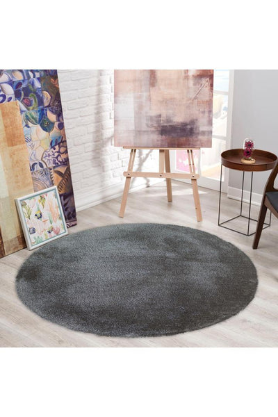 Lusso Plain Shaggy Rug - 117 Steel