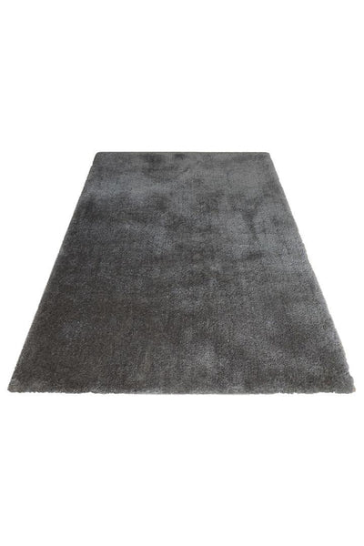 Lusso Plain Shaggy Rug - 117 Steel