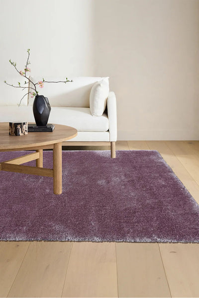 Lusso Plain Shaggy Rug - 113 Liliac