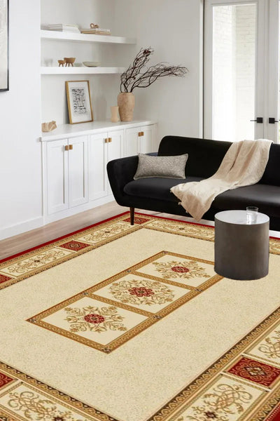 Crown Traditional Medallion Rug - 109 Red