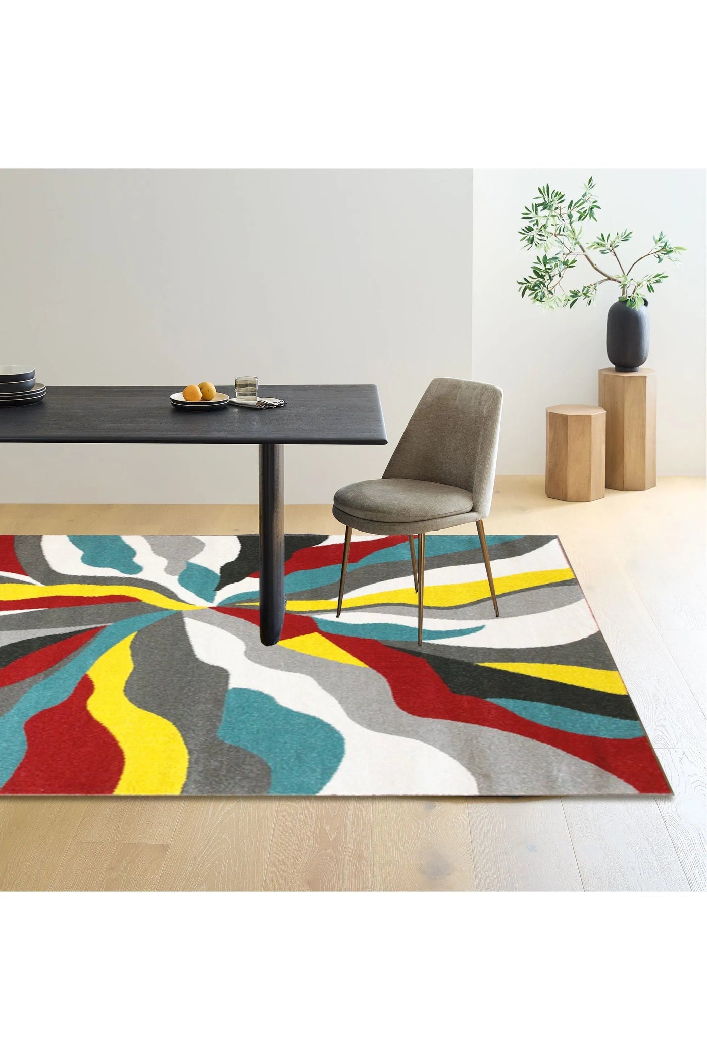 Boston Abstract Rug - 125 Multicolours