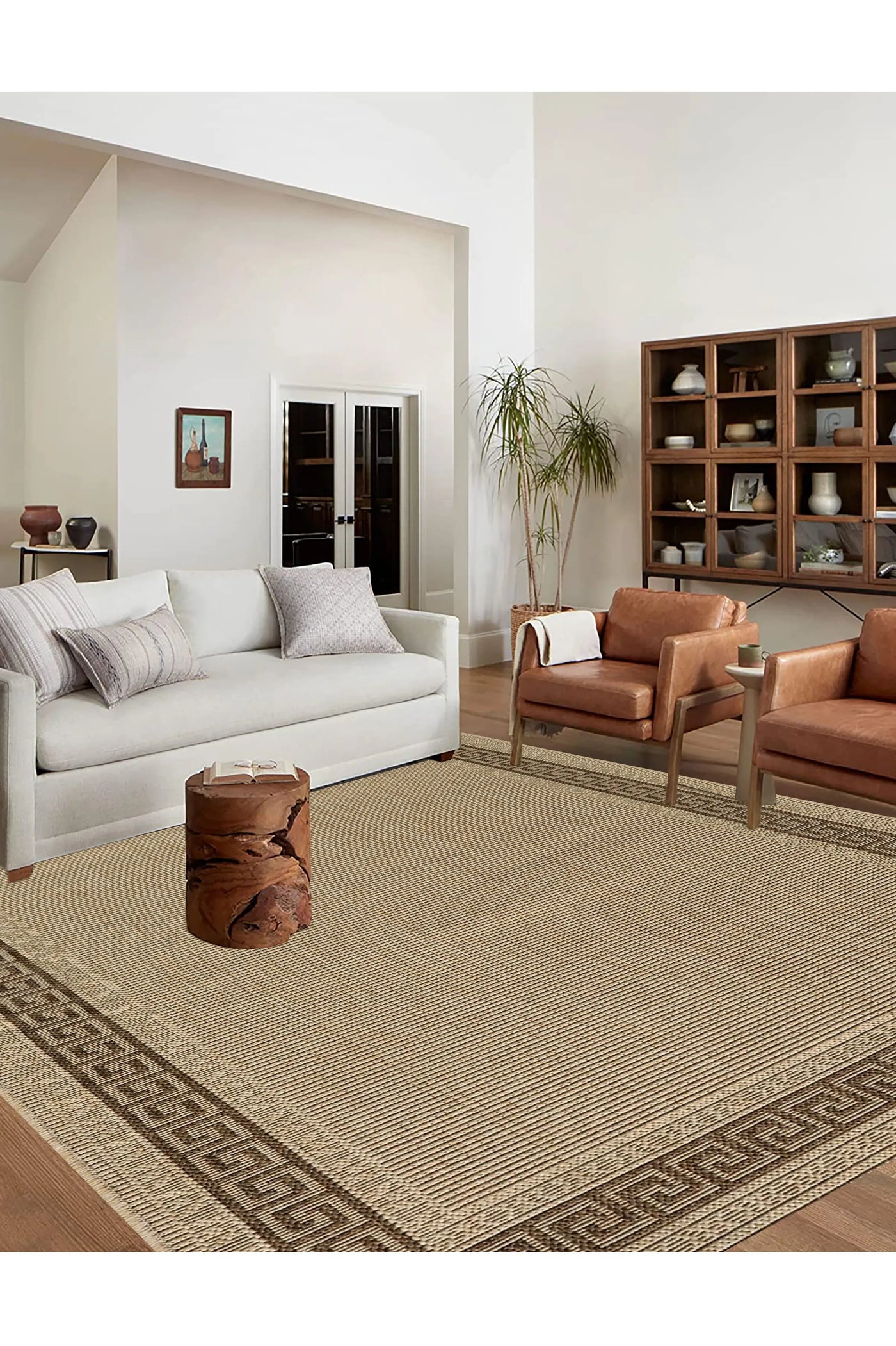 Sisalo Border Flatweave Rug - 123 Natural