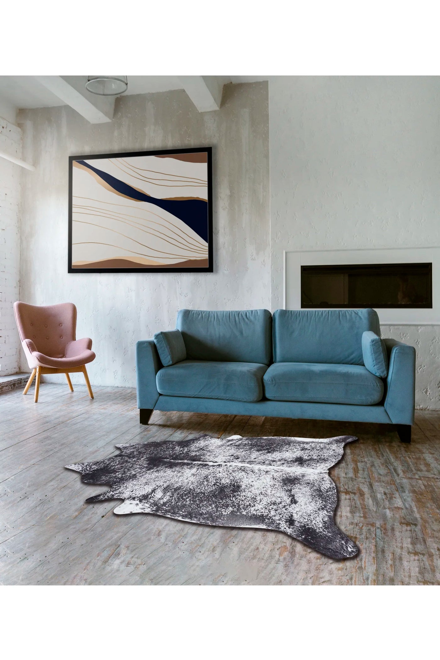 Faux Cowhide  - 165-Charcoal