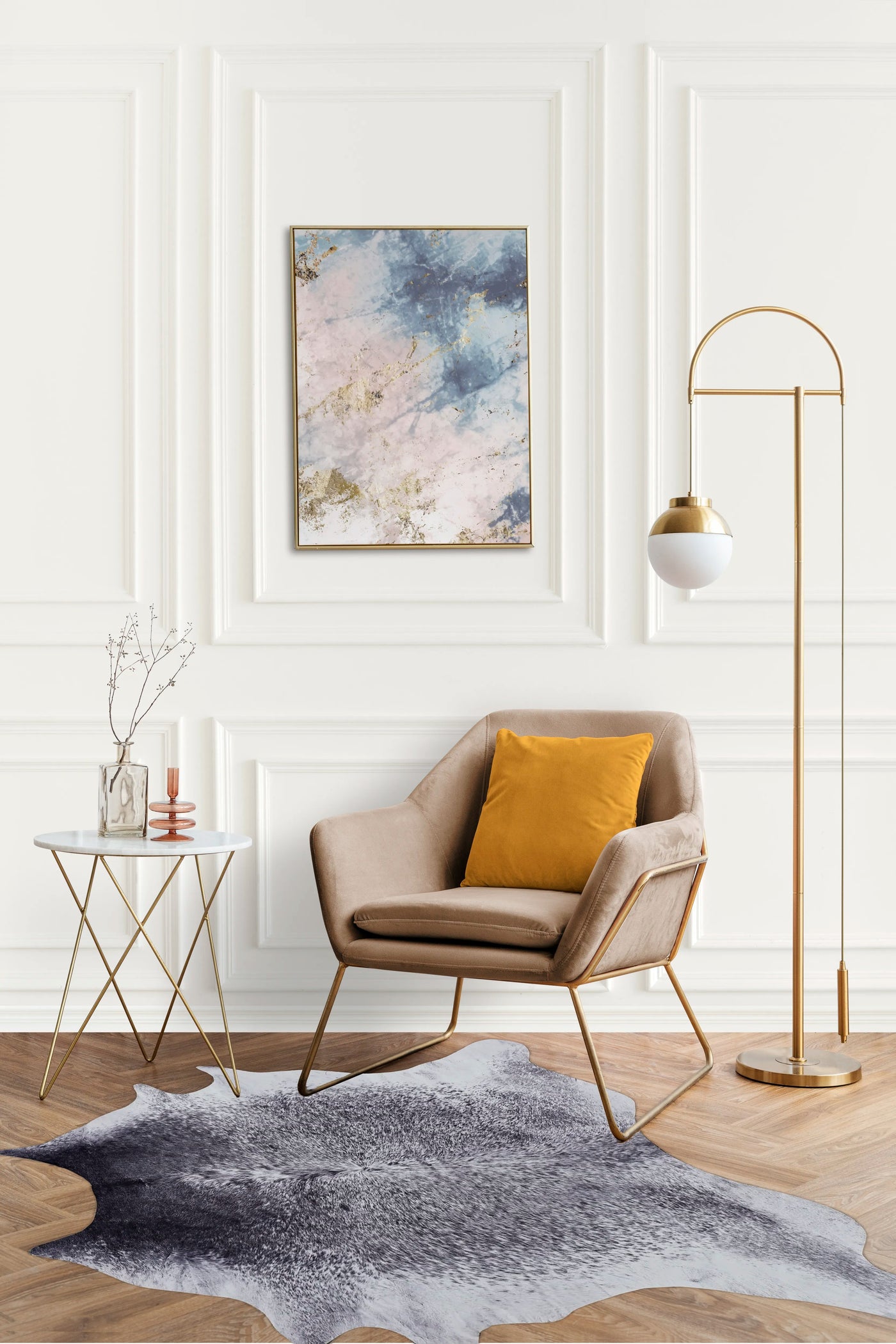 Faux Cowhide  - 216-Silver