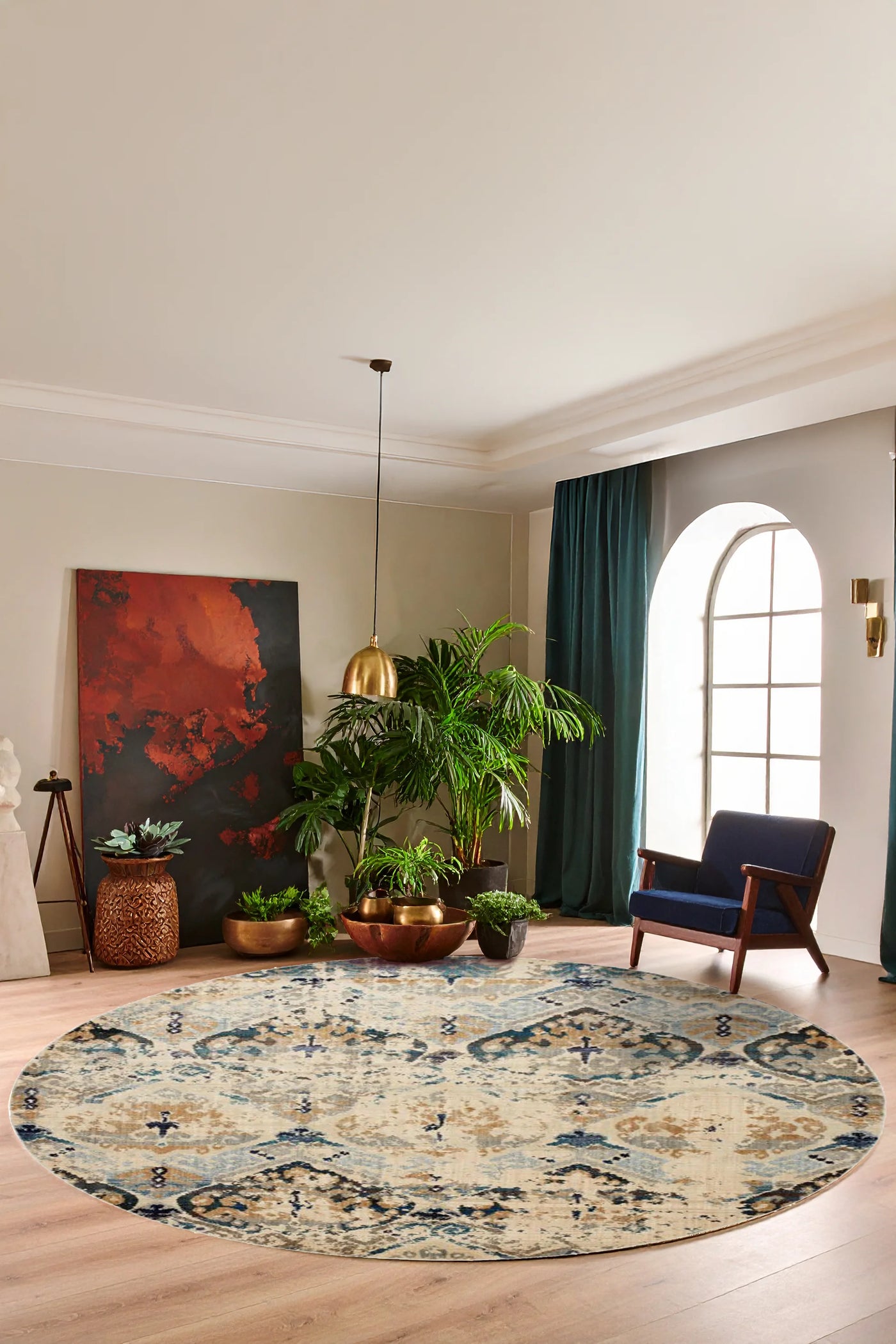Madelaine Contemporary Abstract Rug - 102 Blue