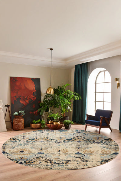 Madelaine Contemporary Abstract Rug - 102 Blue