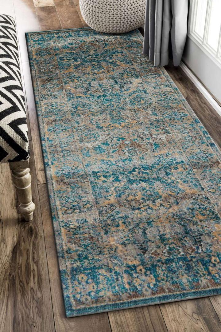 Madelaine Contemporary Abstract Rug - 120 Blue