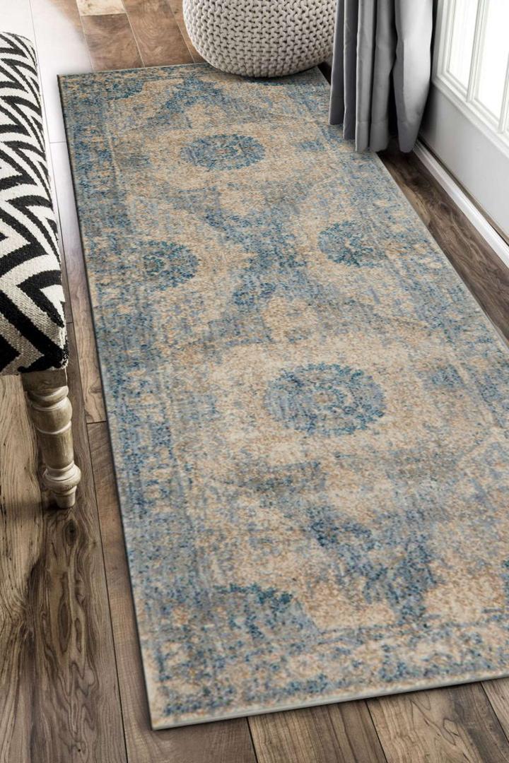 Madelaine Contemporary Abstract Rug - 132 Blue