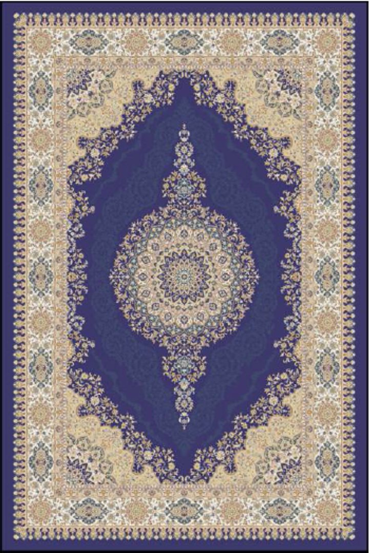 Majesty Silk Traditional Rug - 103 Navy