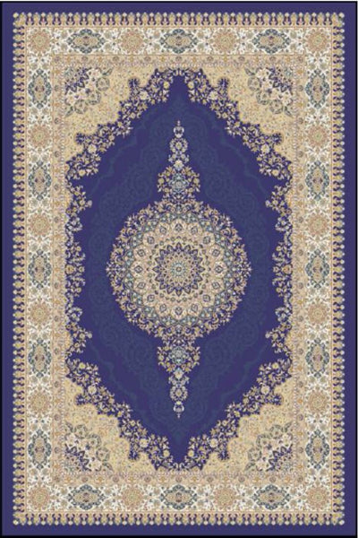 Majesty Silk Traditional Rug - 103 Navy