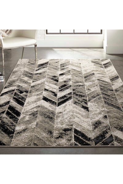 Metallic Abstract Rug - 102 Black