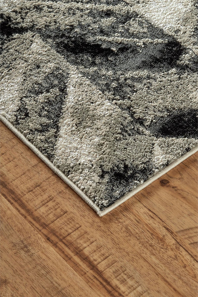 Metallic Abstract Rug - 102 Black