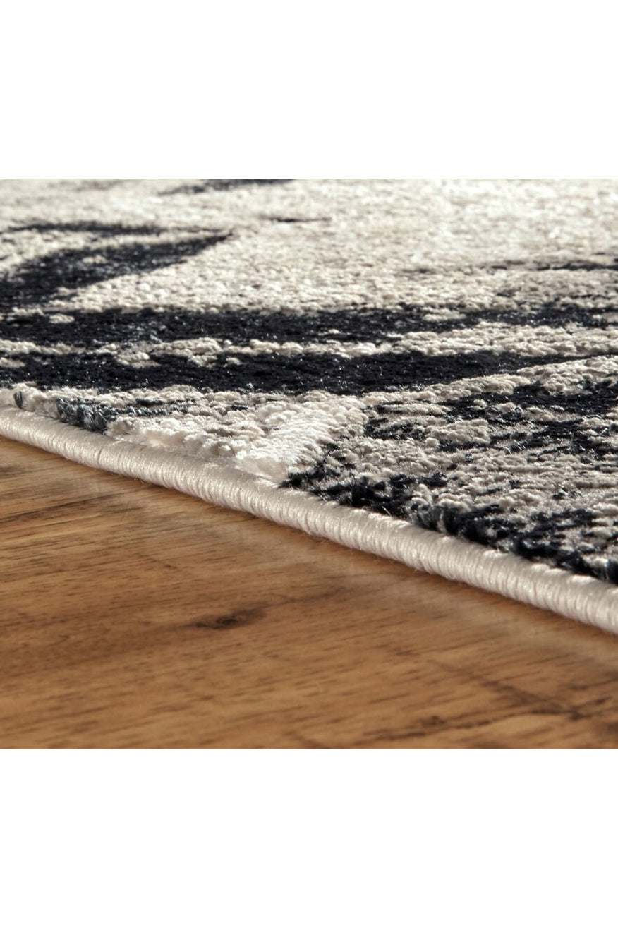 Metallic Abstract Rug - 102 Black