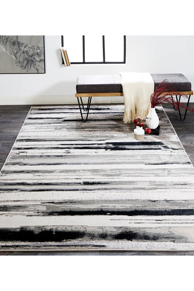 Metallic Abstract Rug - 103 Grey