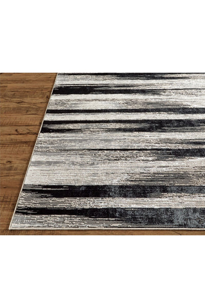 Metallic Abstract Rug - 105 Black