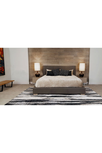 Metallic Abstract Rug - 105 Black