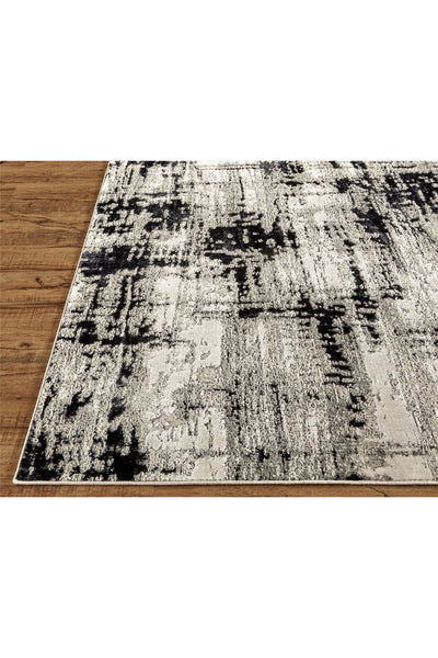 Metallic Abstract Rug - 101 Black