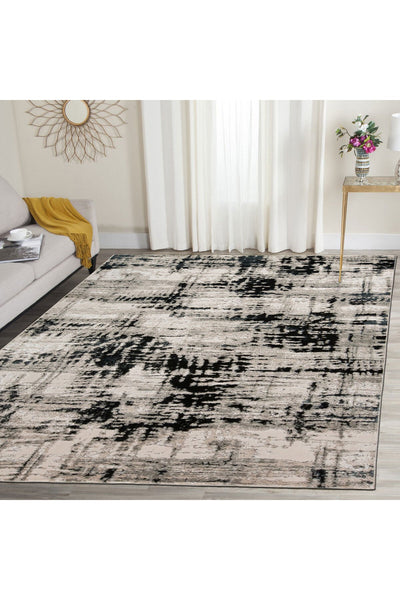 Metallic Abstract Rug - 101 Black