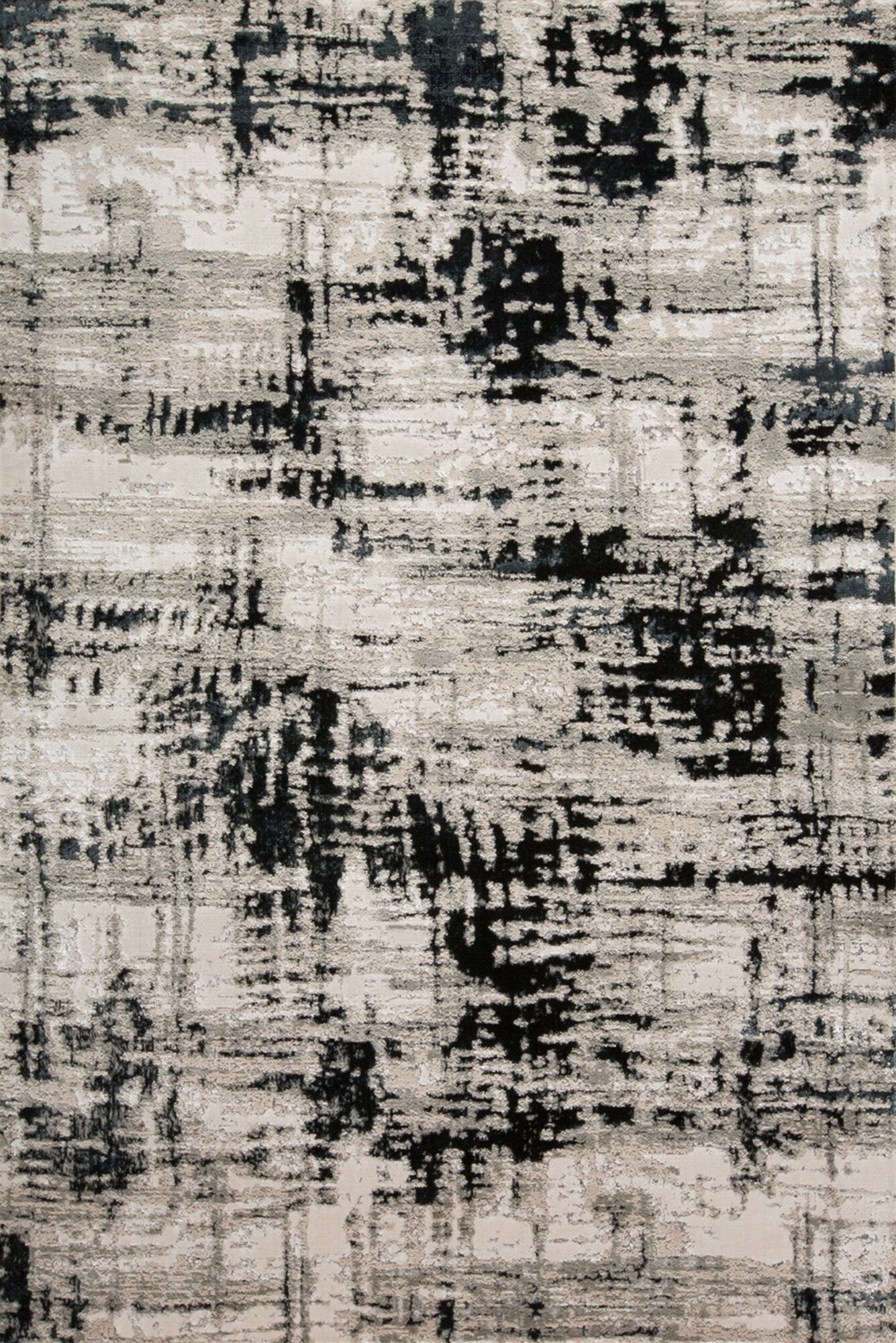 Metallic Abstract Rug - 101 Black