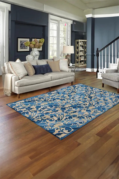 Mexico Floral  Rug - 105 Blue