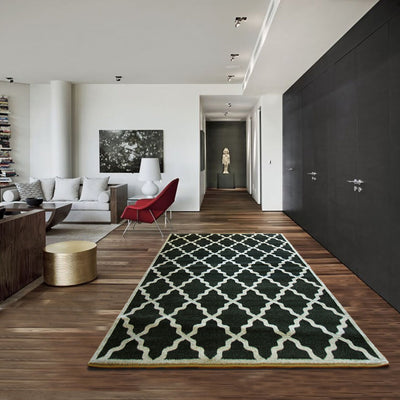 Morocco Trellis Rugs - 130 Black