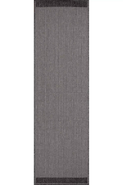 Miran Flatweave Rug 101 - Charcoal Grey