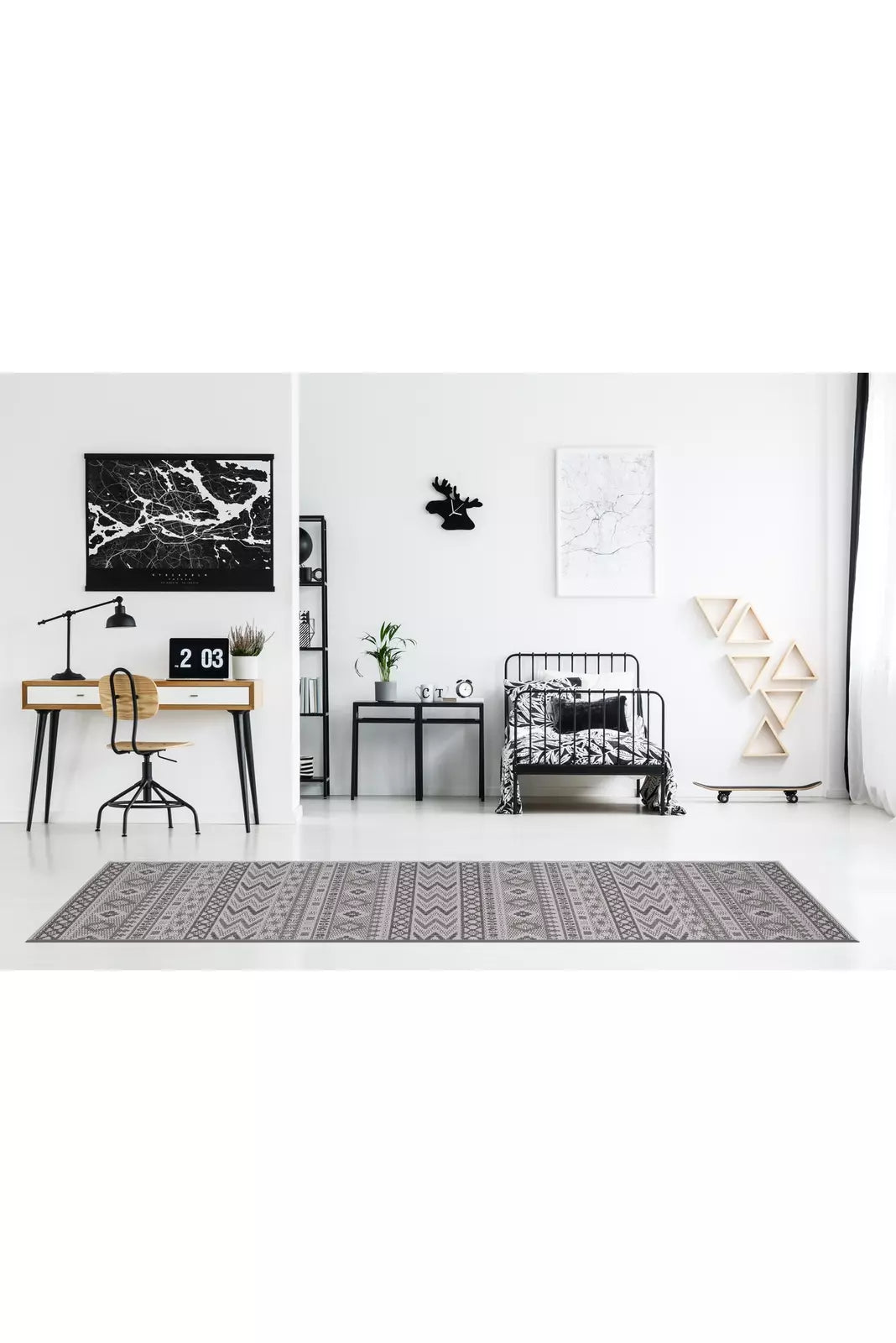 Miran Flatweave Rug 109 - Grey