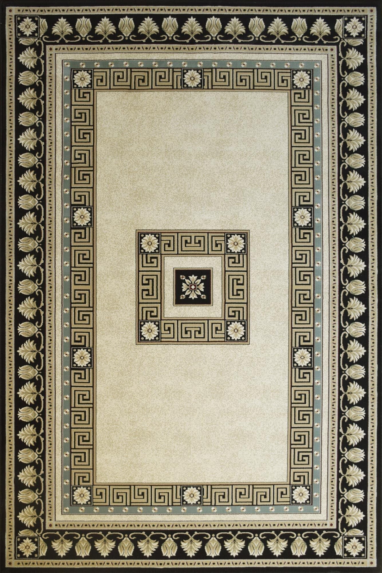 Crown Traditional Medallion Rug - 104 Beige