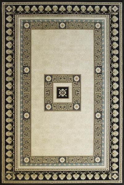 Crown Traditional Medallion Rug - 104 Beige