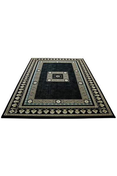 Crown Traditional Medallion Rug - 102 Black