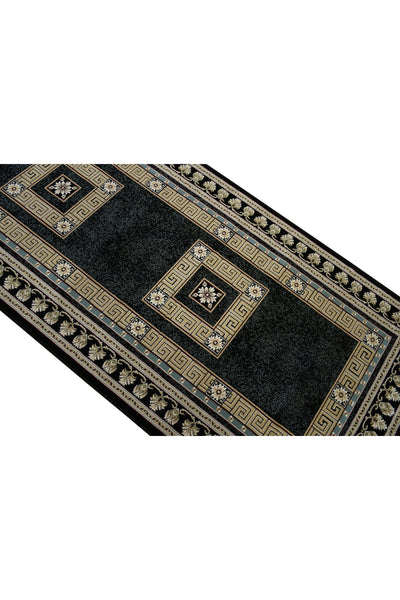 Crown Traditional Medallion Rug - 102 Black