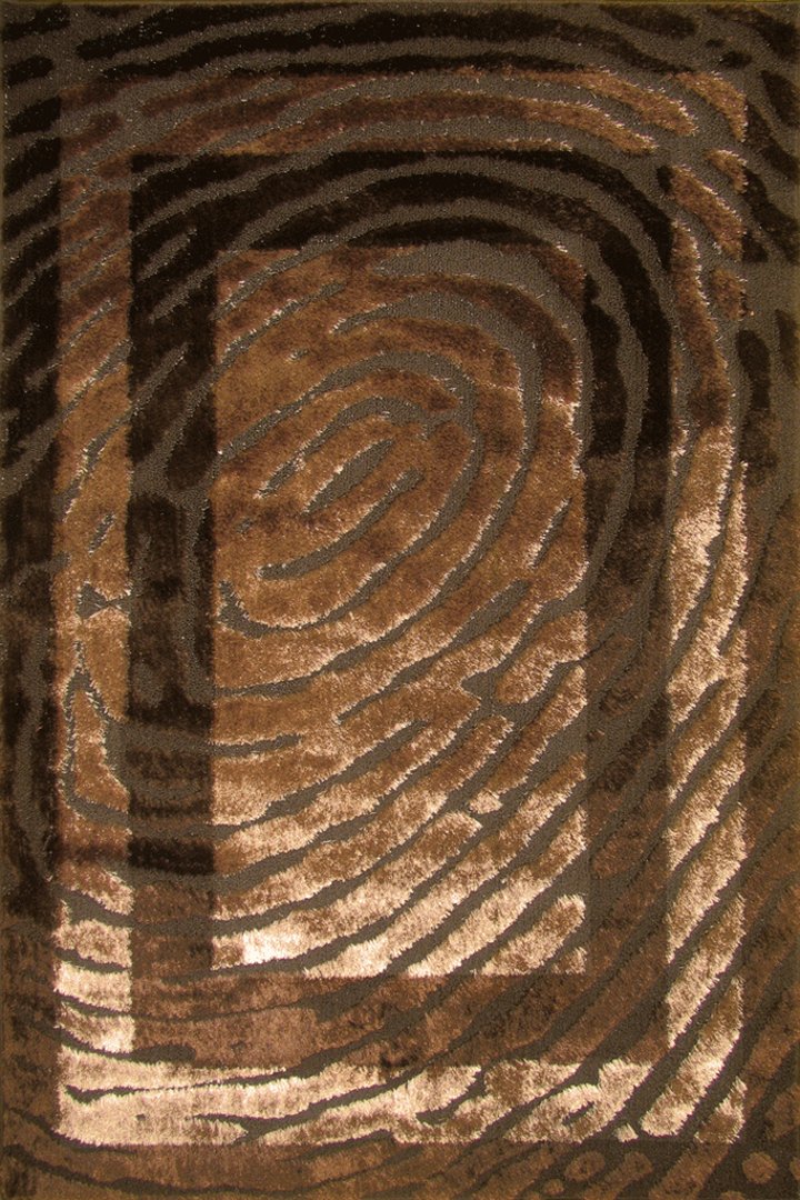 Monte Carlo Abstract Shaggy Rug - 111 Brown