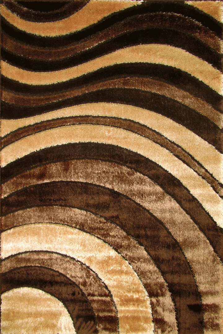 Monte Carlo Wavy Shaggy Rug - 114 Beige